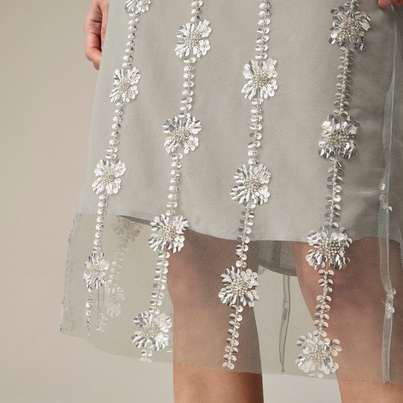 NWT JCrew sheer layered sequin skirt and top set. 10 top. 8 skirt - Picture 3 of 14